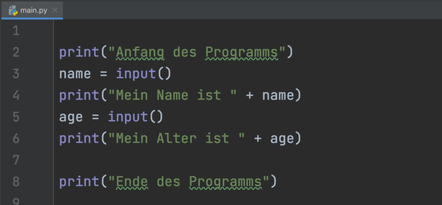 Python Input Funktion mit Video Funktionsweise einfach erklärt