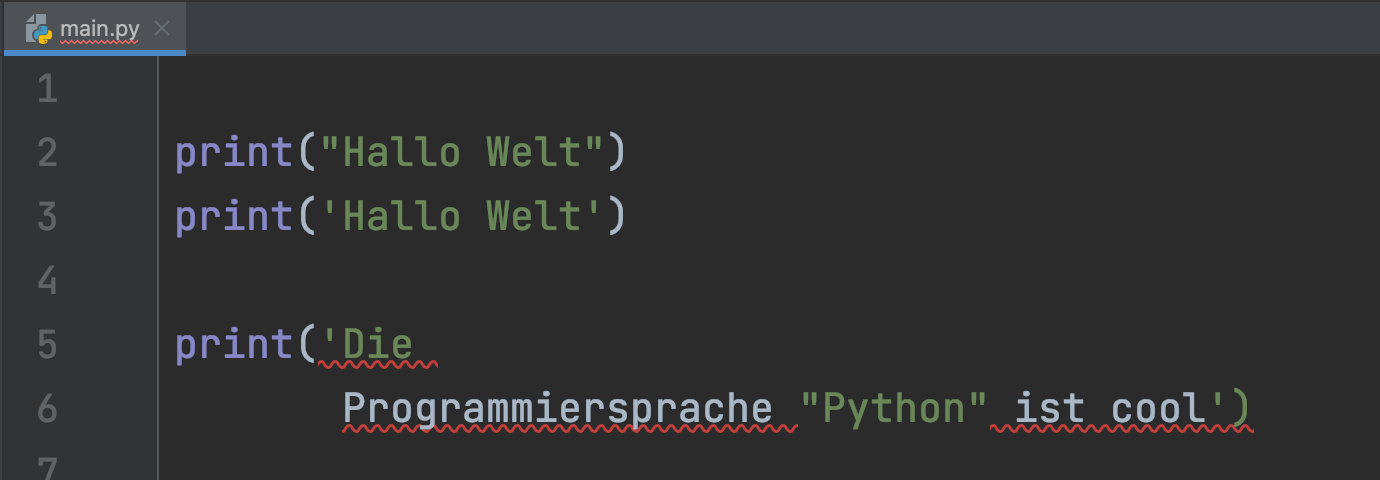 mehrzeilige python strings