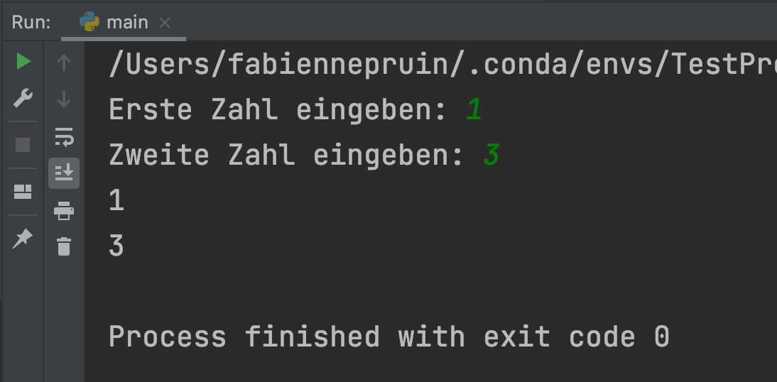 ausgabe python type casting problemstellung