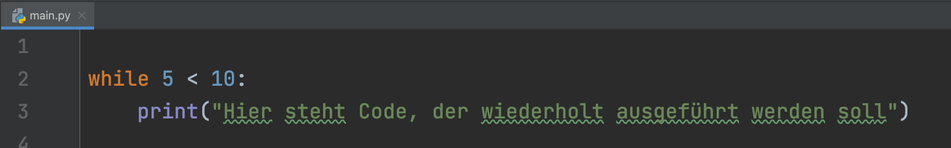 python while schleife beispiel 2