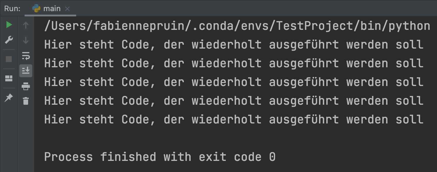 ausgabe python while schleife