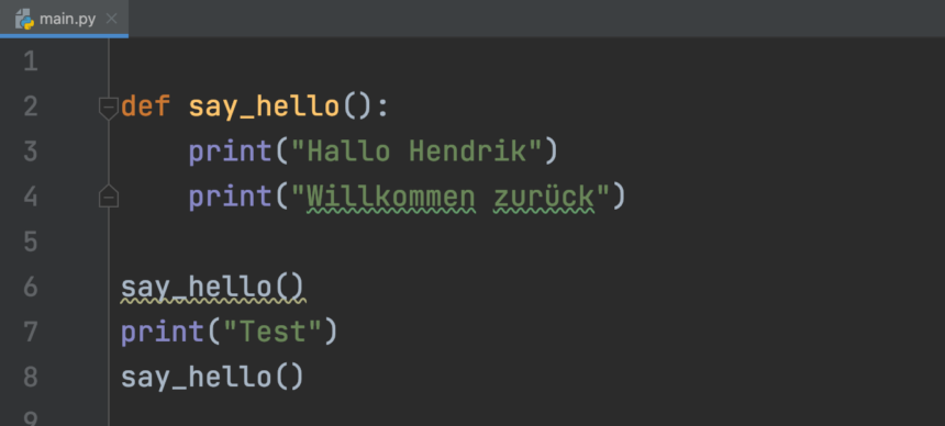 Python Funktionen einfach erklärt [mit Video] inkl. Beispiele