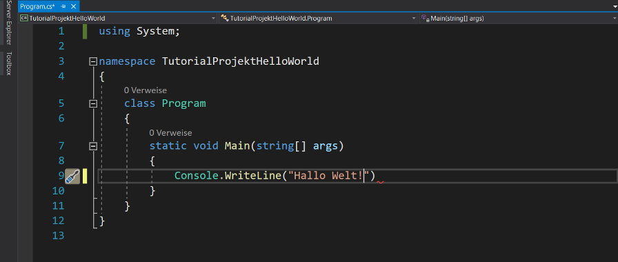 console writline methode mit parameter