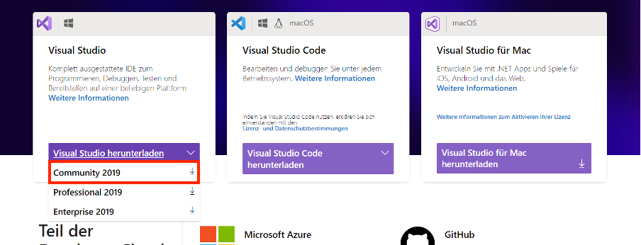 c# programmieren installation