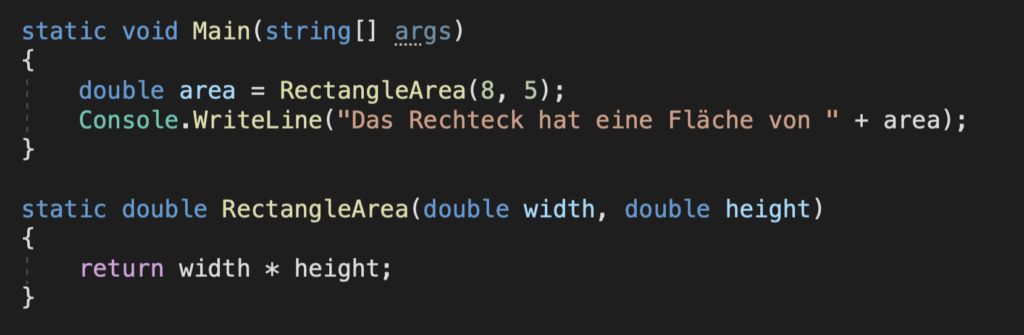 C# Methoden mit und ohne Rückgabewert [mit Video] Tutorial
