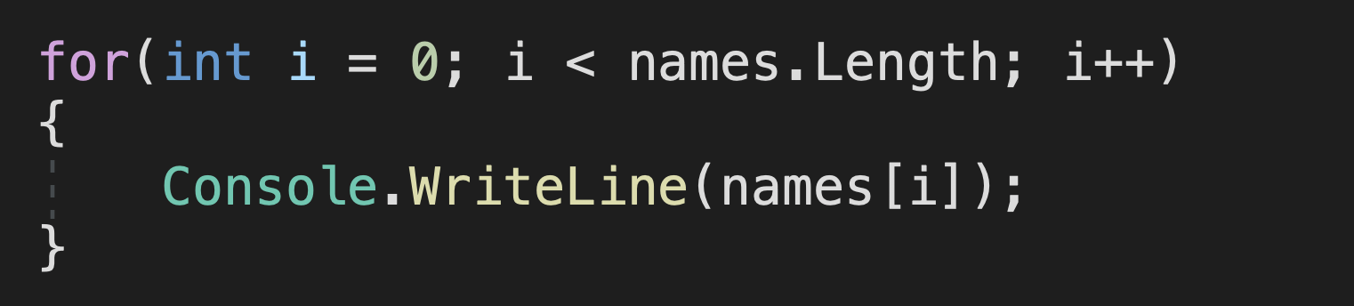 c# for schleife arrays durchlaufen 5