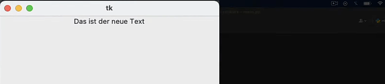 Der Text der Tkinter Stringvar wird auf der GUI angezeigt