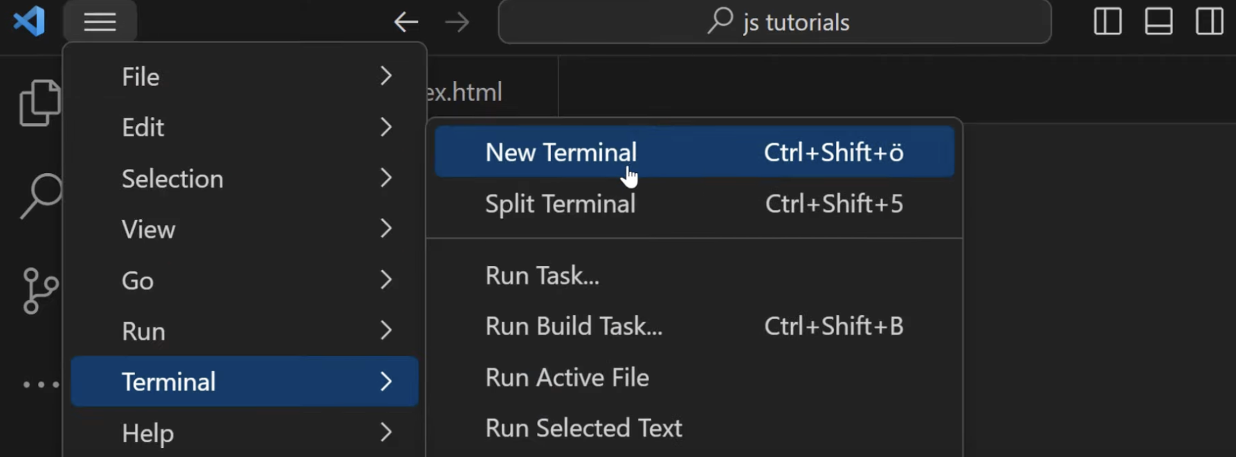 Wir öffnen ein neues Terminal, um das Ergebnis vom JavaScript Constructor anzusehen