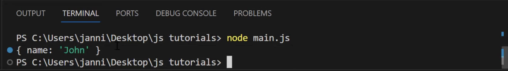 age von den JavaScript Properties ist nun nicht mehr zu sehen